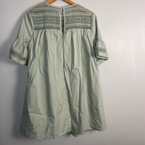 English factory LACE DETAIL MINI DRESS in sage green size small new with tags - Picture 7 of 8